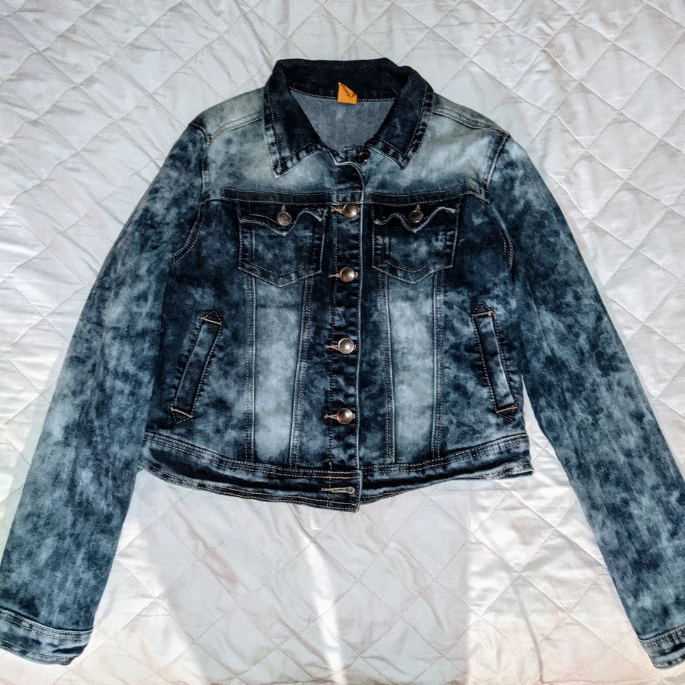 Jou Jou Acid Wash Denim Jacket